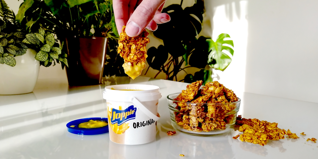 Joppiegranola met Joppiesaus